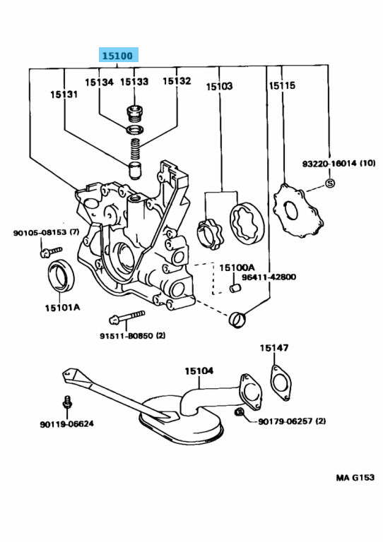 TOYOTA SUPRA JZA80 1993-1998 Genuine 2JZ-GTE E/G Oil Pump Assy 15100-46052 OEM