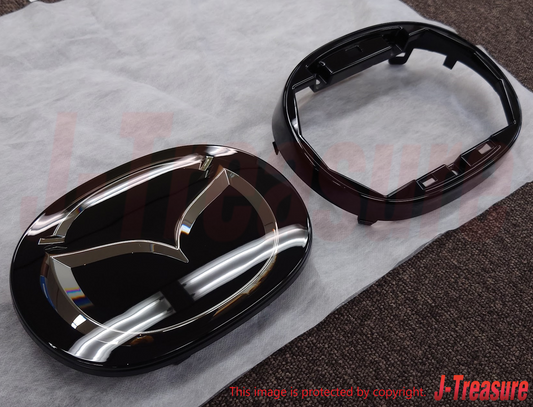 MAZDA CX-5 KF 2022-2023 Genuine Front Emblem & Emblem Mount Bracket Set OEM