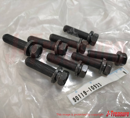 TOYOTA SEQUOIA UCK## 02-03 Genuine Front L/Ball Joint Bolt 90119-10933 x8 Set