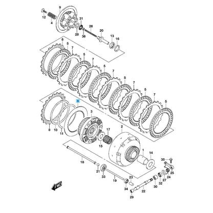SUZUKI BOULEVARD VZR1800 M109R '06-23 Genuine Clutch Drive No.2 Plate OEM