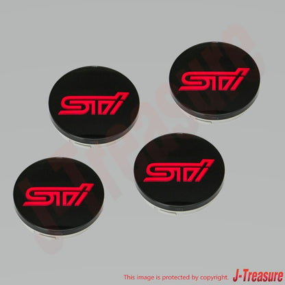 SUBARU WRX STI VAB 15-21 Genuine Aluminium Wheel Center Cap "STI" 28821FE141 x4