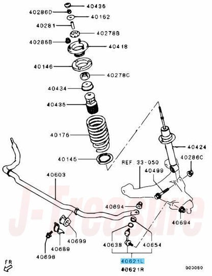 MITSUBISHI MONTERO V8#W 08-19 Genuine Front Suspension Stabilize Link LH OEM