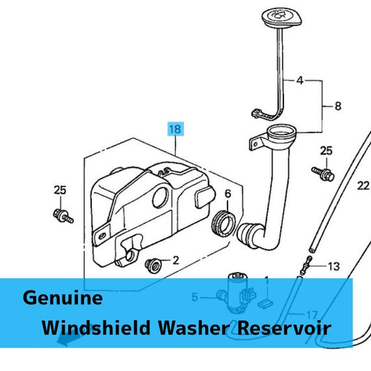 HONDA S2000 AP1 AP2 '00-09 Genuine Windshield Washer Reservoir 76840-S2A-003 OEM