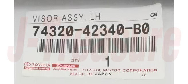 TOYOTA RAV4 ACA21 01-04 Genuine Front Visor Assy Left 74320-42340-B0 OEM LHD