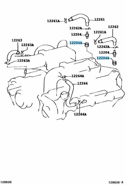 TOYOTA LEXUS Genuine Grommet For Ventilation System Rubber 90480-18001 OEM Parts