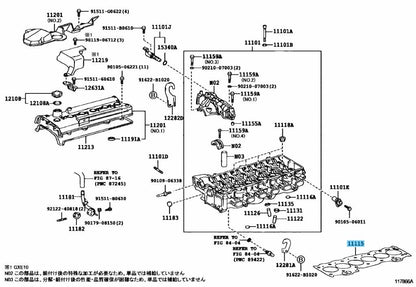 TOYOTA ALTEZZA SXE10 Genuine 3S-GE Cylinder Head Gasket 11115-88570 OEM
