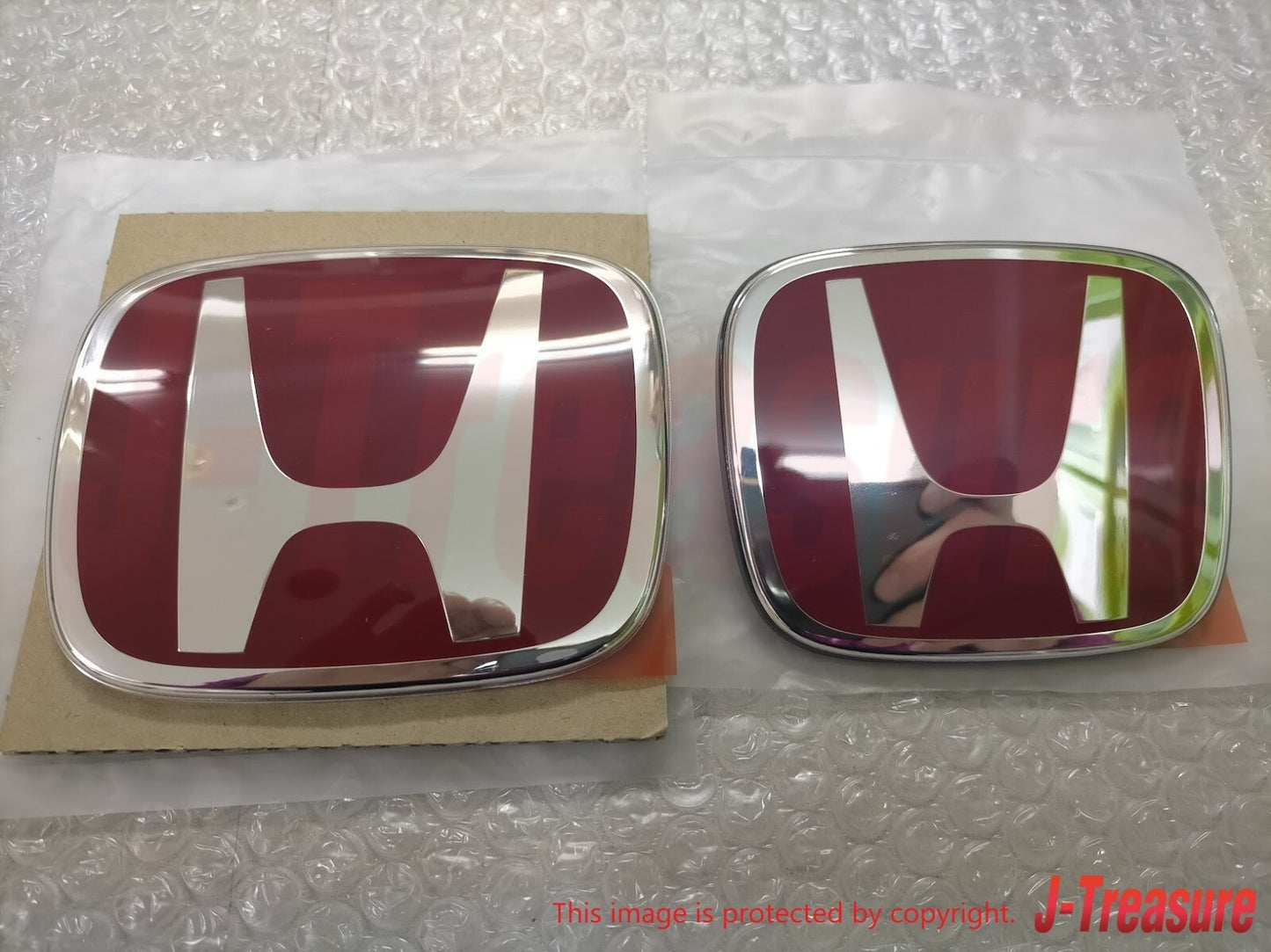 HONDA CIVIC TYPE-R FD2 07-11 Genuine Front & Rear Black Base Red Emblem Set OEM