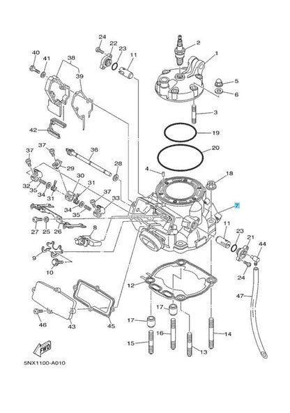 YAMAHA YZ250X 2016-2023 Genuine Engine Cylinder 1 BF1-11311-00-00 OEM