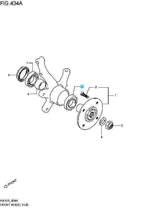SUZUKI ALTO WORKS HA21S 94-98 Genuine Front Hub Bearing 09262-35032 x2 Set OEM