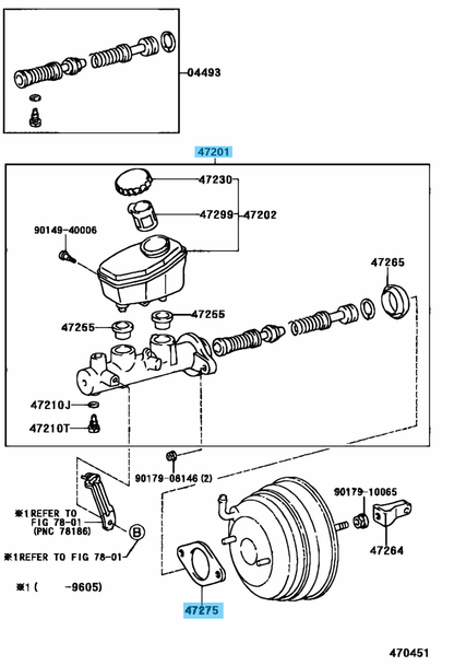 TOYOTA SUPRA JZA80 Genuine 17" wheels Brake Master Cylinder & Gasket Set OEM RHD