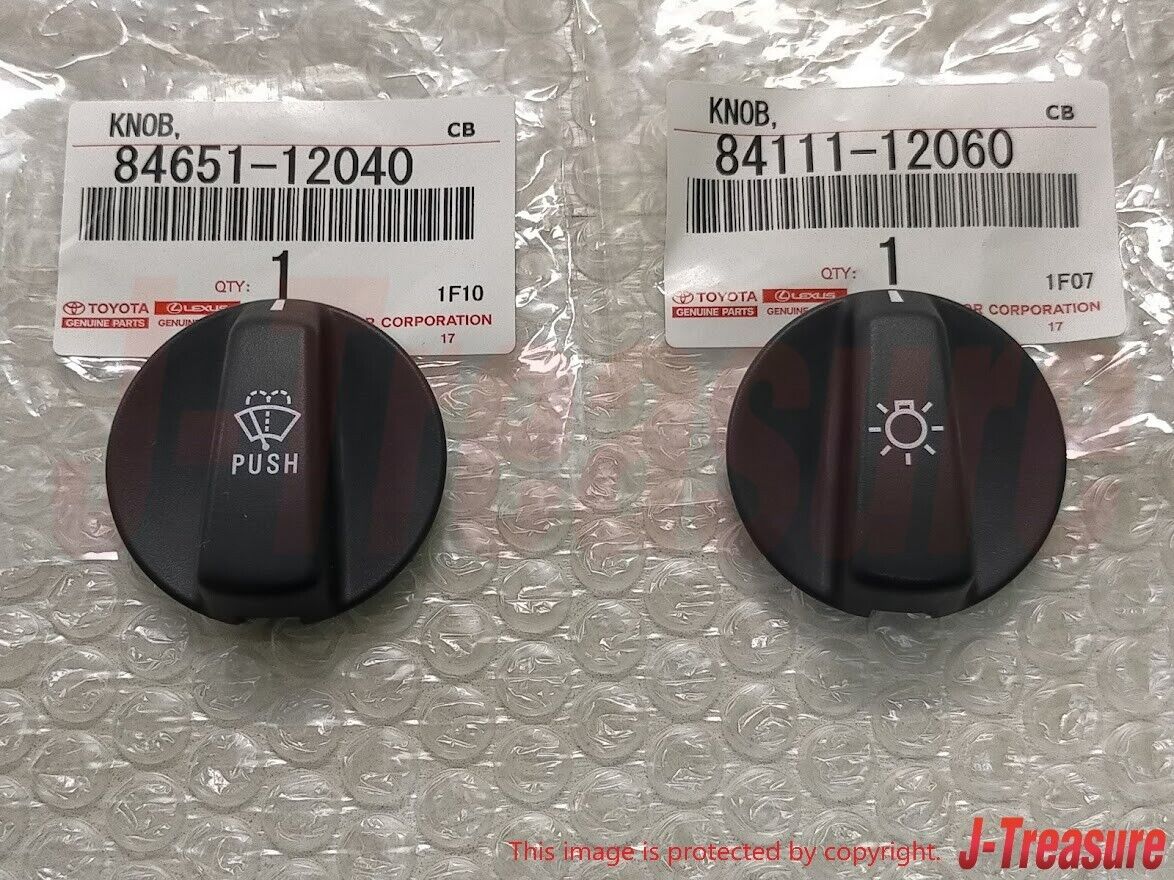 TOYOTA LEVIN TRUENO AE86 Genuine Wiper & Light Control Dial Switch Knob Set OEM