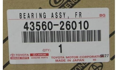 TOYOTA HIACE GDH201 KDH200 Genuine Front Axle Hub Bearing 43560-V3010 OEM