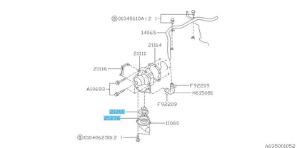 SUBARU LEGACY BD# 90-09 15-19 Genuine Thermo & Gasket set 21200AA072 21236AA010