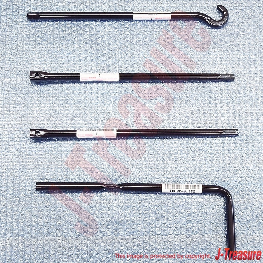 TOYOTA HILUX LN110L '93-97 Genuine Jack Handle Lever & Extension(x2) & Rod Set