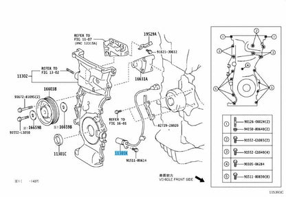 TOYOTA RAV4 ACA20 ACA21 2001-2009 Genuine Crank Position Sensor 90919-05047 OEM