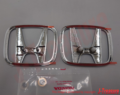 HONDA S2000 AP2 2004-2009 Genuine F/R Center "H" Emblem & Push 4mm Nut Set OEM