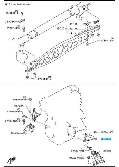 MAZDA MX-5 MIATA ND 2016-2024 Genuine Engine Bracket LH ND5J-39-031 OEM