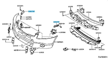 NISSAN QASHQAI J10E Genuine Front Bumper Side Bracket RH & LH set OEM