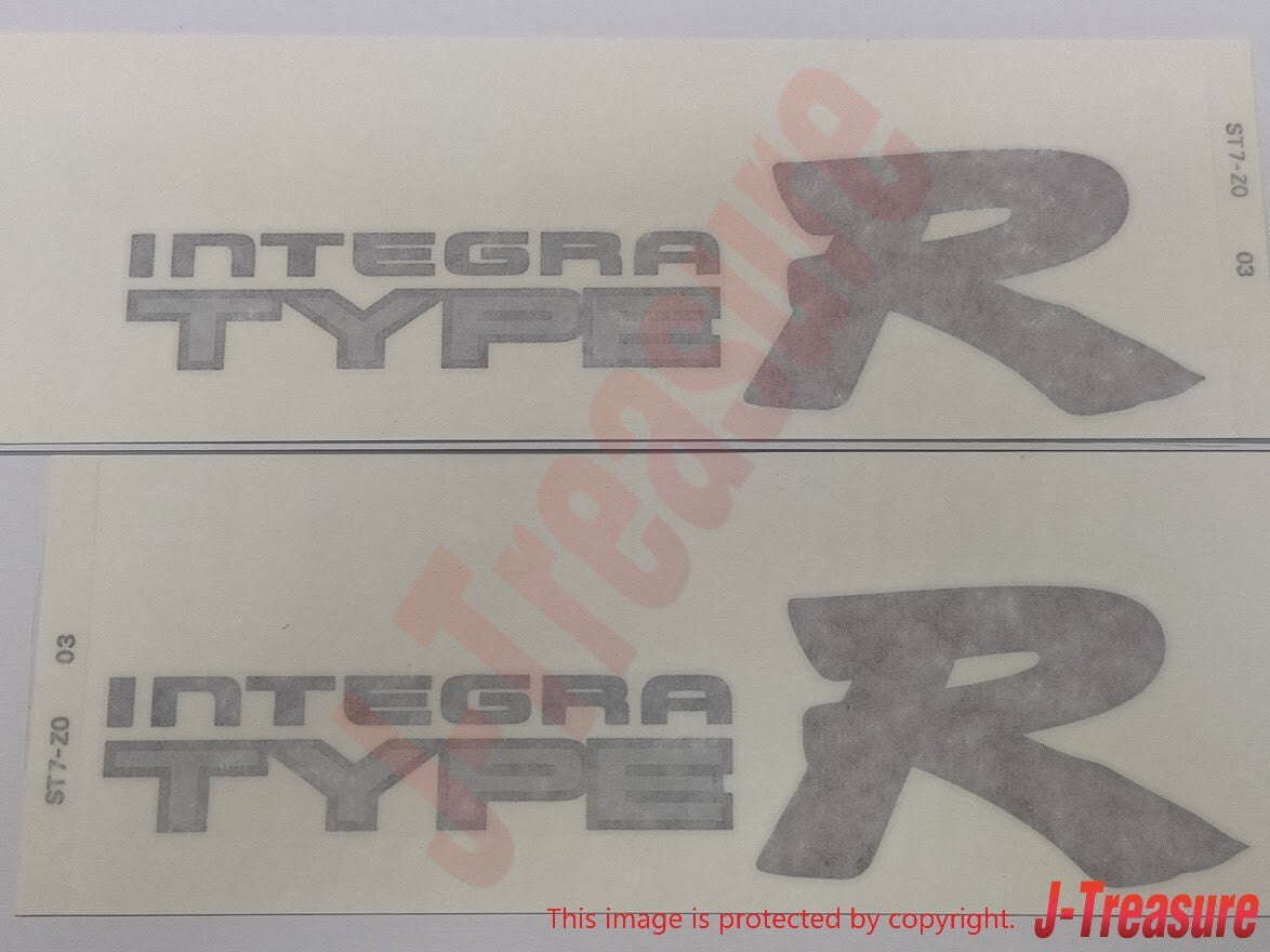 HONDA INTEGRA TYPE-R DC2 1997-2001 Genuine Side Decal Silver Right Left Set OEM