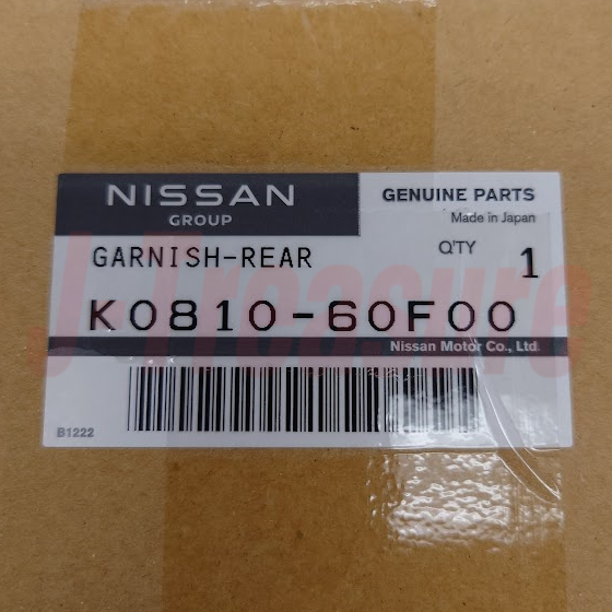 NISSAN 180SX RPS13 91-98 Genuine Back Door Finisher K0810-60F00 OEM Late Model