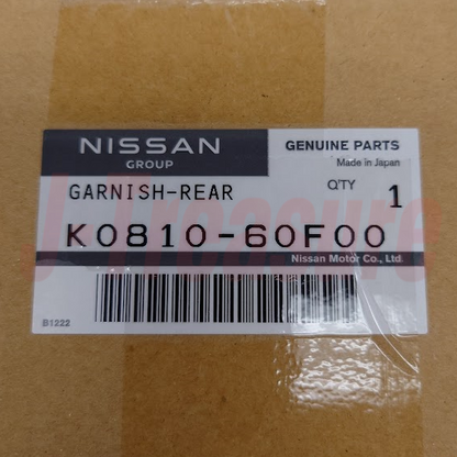 NISSAN 180SX RPS13 91-98 Genuine Back Door Finisher K0810-60F00 OEM Late Model