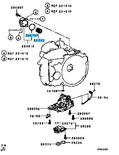 MITSUBISHI OUTLANDER CW5W '08-13 Genuine A/T Oil Cool Filter & O-Ring Set OEM