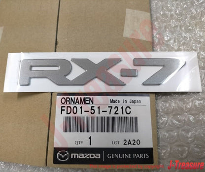 MAZDA RX-7 RX7 FD3S FC3S Genuine Rear Trunk Emblem Badge Silver FD01-51-721C OEM