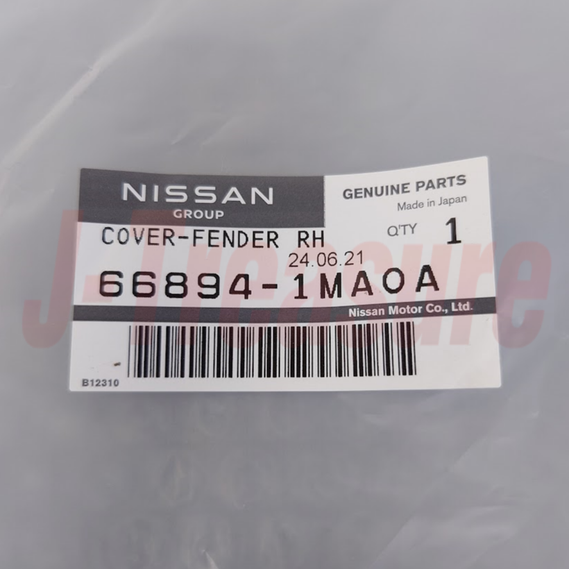 NISSAN INFINITI M37 Y51 11-13 Genuine Front Fender Cover RH 66894-1MA0A OEM
