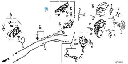 HONDA CR-Z ZF1 Genuine Front Door Outer Handle Assy RH 72141-SZT-003ZD OEM RHD
