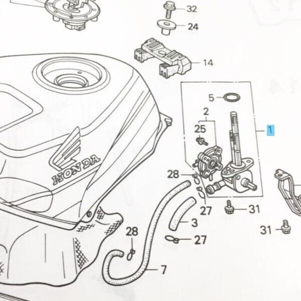 HONDA Super Sport Bike VFR400R RVF400 Genuine Fuel Cock Assy 16950-MR8-073 OEM