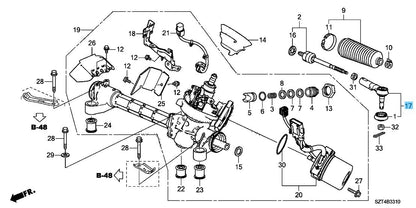 HONDA CR-V RE3 RE4 2007-2011 Genuine Tie Rod End Comp 53540-SWA-A02 x2 set OEM