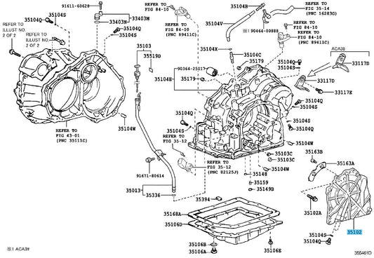 TOYOTA RAV4 ACA38 01-12 Genuine Transaxle Rear Cover Sub Assy 35102-42020 OEM