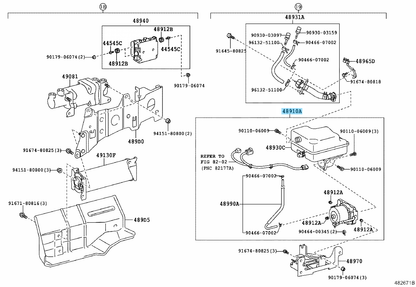 LEXUS LX570 URJ201 08-15 Genuine Height Control Pump & Motor Assy 48910-60033
