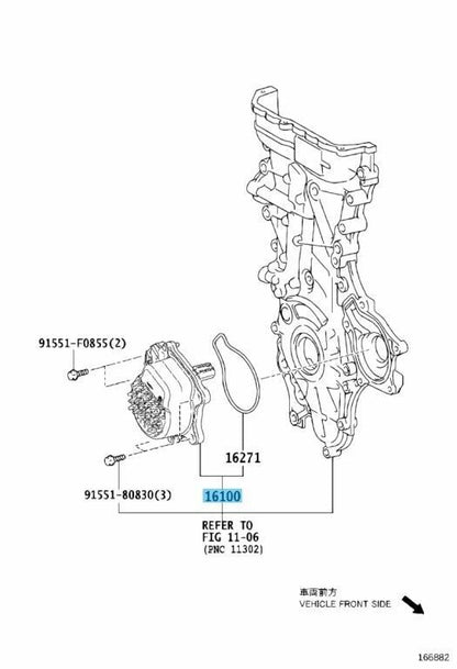 TOYOTA PRIUS / PHV C-HR VITZ Genuine Electric Engine Water Pump 161A0-39035 OEM