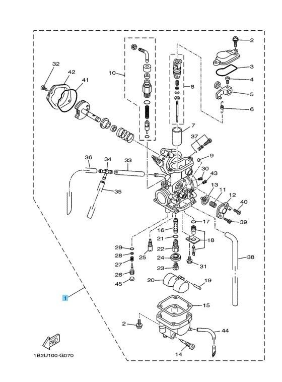 YAMAHA TTR125LE 2011-2017 Genuine Carburetor Assy 1B2-14101-10-00 OEM