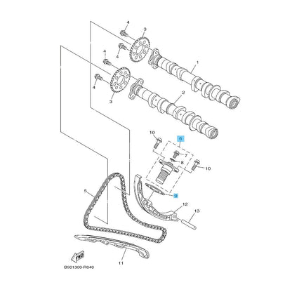 YAMAHA MT-09 2018-2020 Genuine Cam Chain Tensioner & Tensioner Case Gasket Set