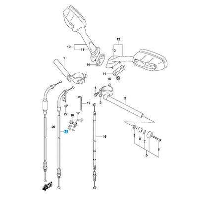 SUZUKI GSX-R600 '11-23 GSX-R750 '12-23 Genuine Throttle Cable Assy 58300-14J11