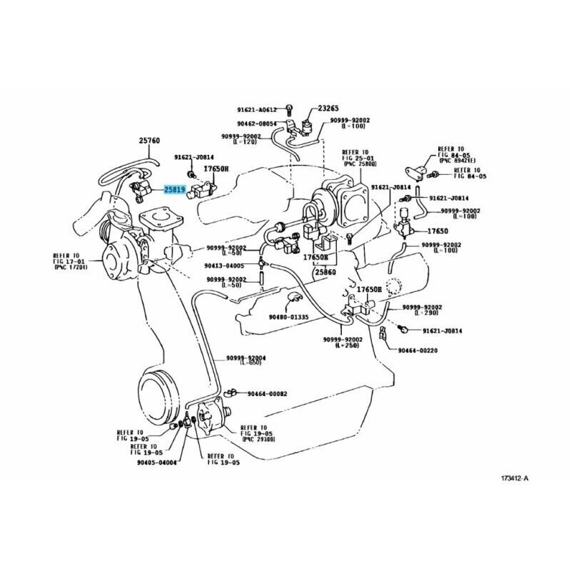 TOYOTA LAND CRUISER HDJ100 01-05 Genuine Valve Assy Vacuum Regulating 25819-3301