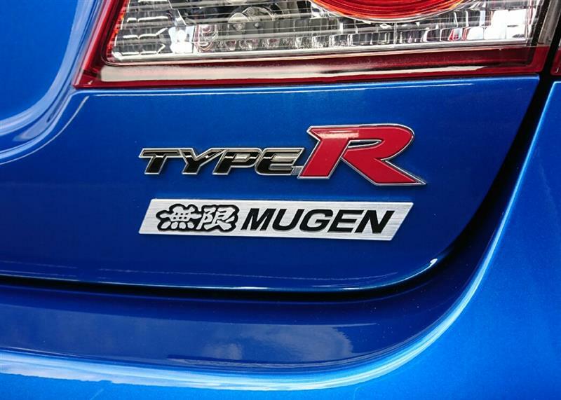 MUGEN Metal Emblem Large for HONDA Universal Silver/Black 90000-YZ8-H607 OEM