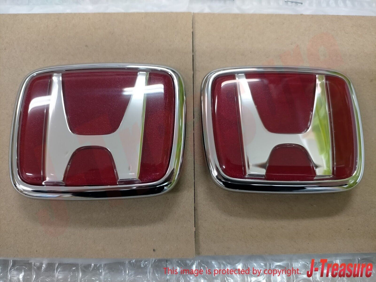 HONDA INTEGRA TYPE-R DC2 1997-2001 Genuine Red Emblem Badg Front & Rear Set OEM