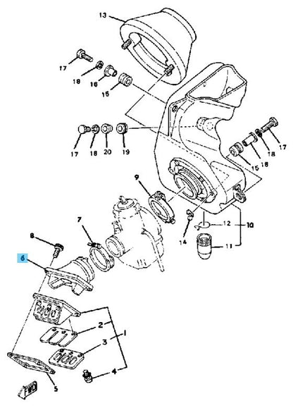YAMAHA YZ250 1980 1982 YZ465 '80-81 Genuine Carburetor Joint 3R4-13565-00 OEM