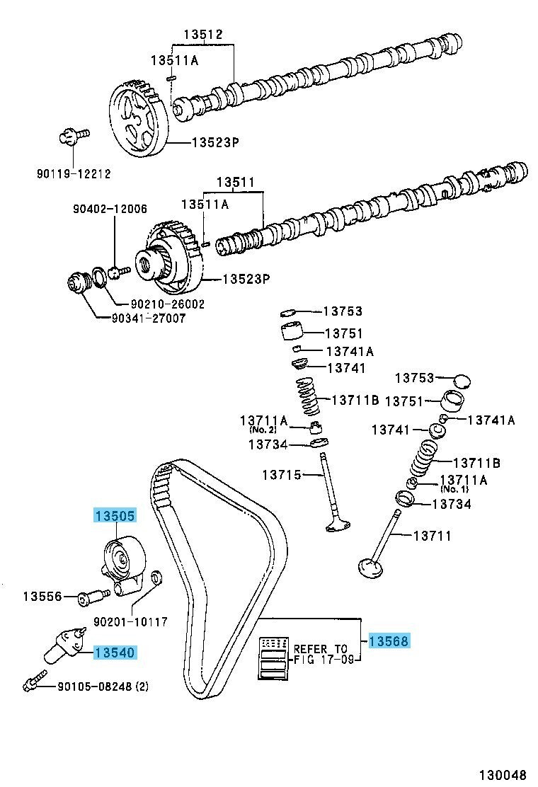 TOYOTA CHASER JZX100 JZX90 Genuine Timing Belt & Idler & Tensioner set OEM RHD