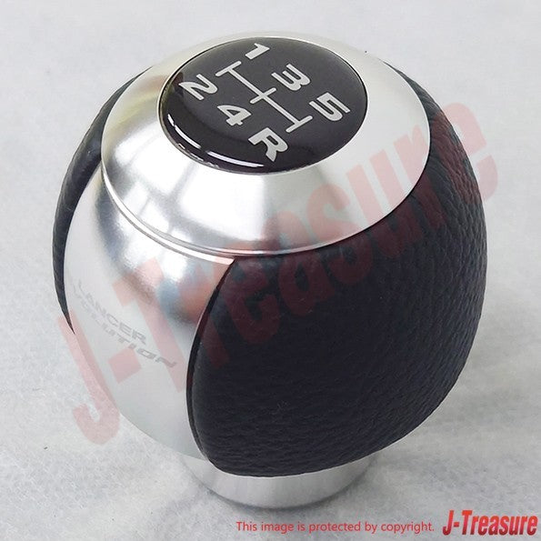 MITSUBISHI LANCER EVO 10 08-15 Genuine Shift Knob "Leather & Aluminum" MZ525633