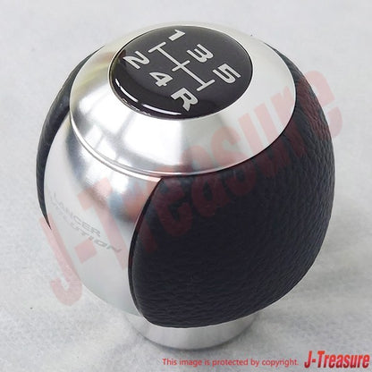 MITSUBISHI LANCER EVO 10 08-15 Genuine Shift Knob "Leather & Aluminum" MZ525633