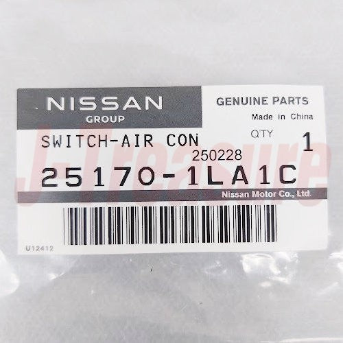 NISSAN PATHFINDER R52 13-14 Genuine Air Conditioner Switch Assy 25170-1LA1C OEM