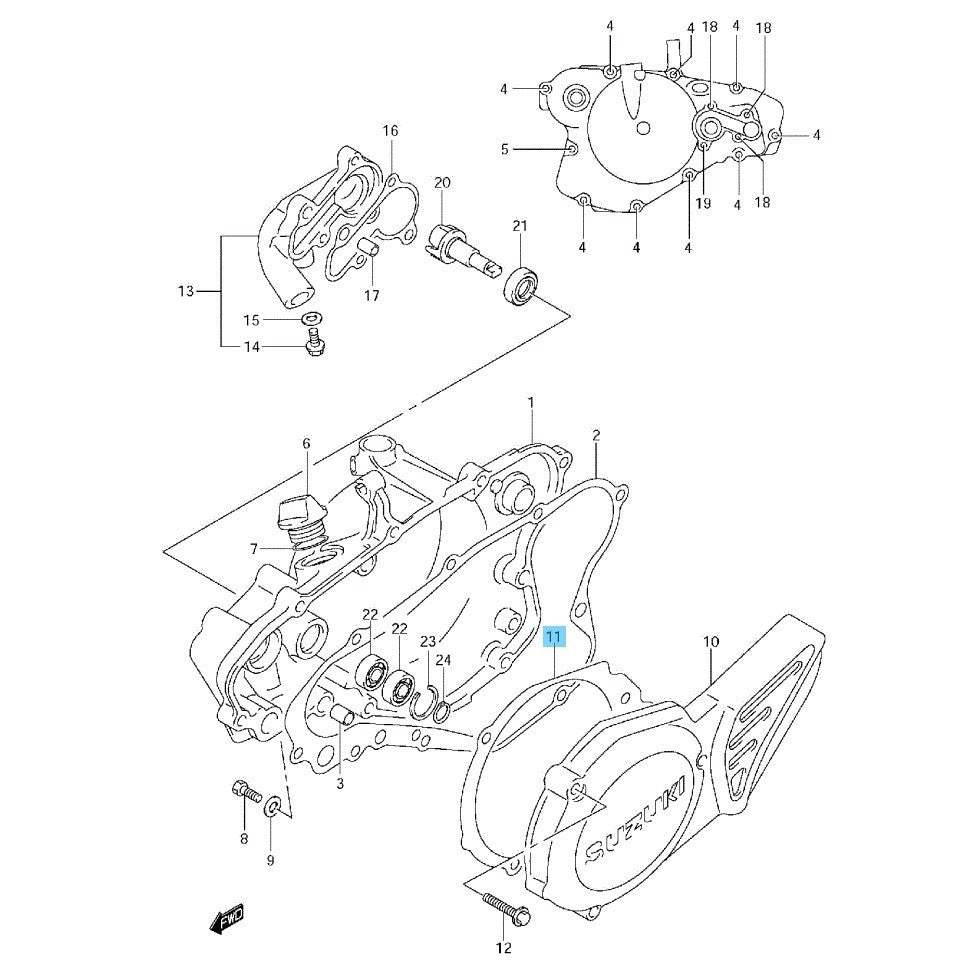 SUZUKI RM85 '02-09 2012 '15-23 Genuine Magneto Cover Gasket 11483-03B00 OEM