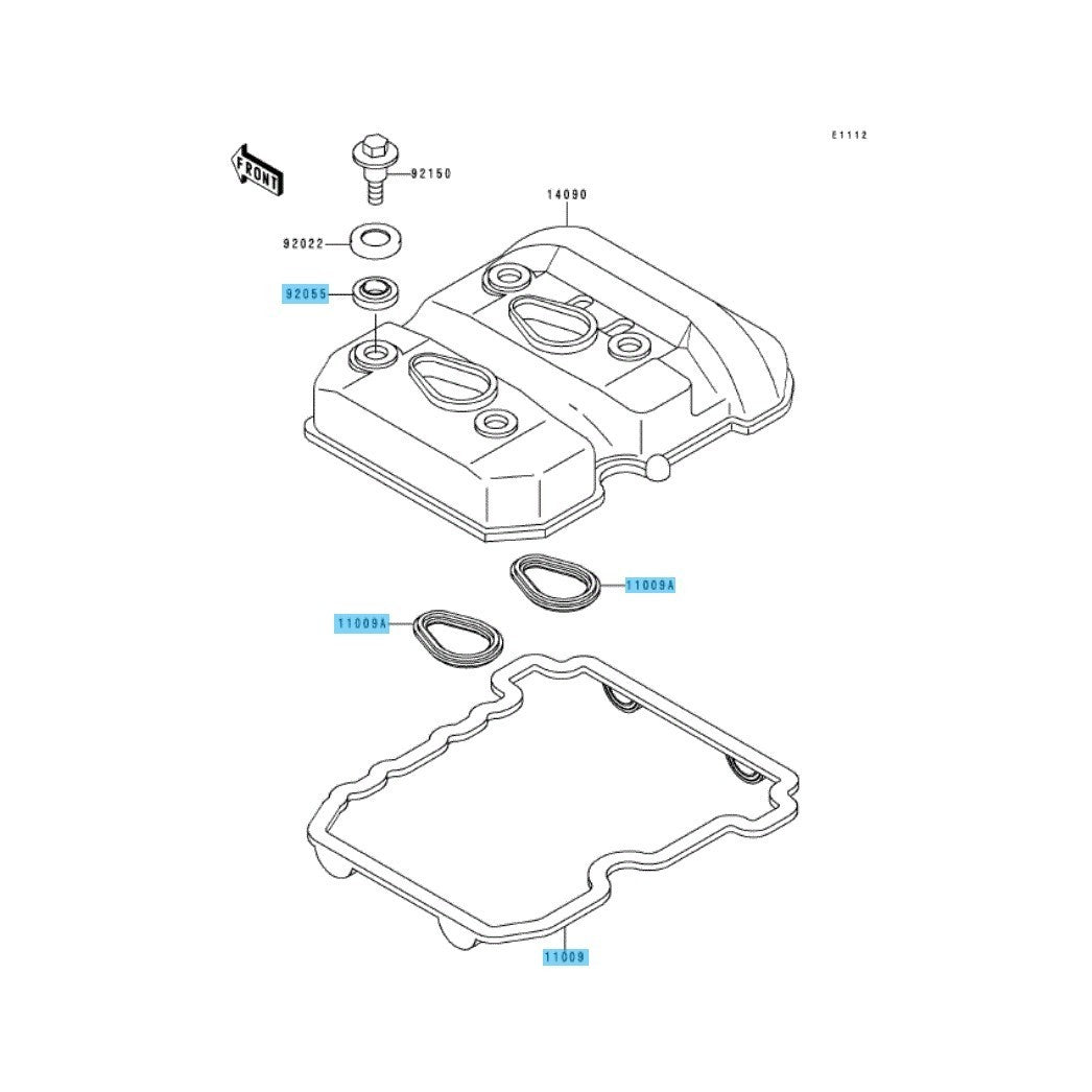 KAWASAKI NINJA 250R EX250 '86-90 '92-07 Genuine Cylinder Head Cover Gasket Set