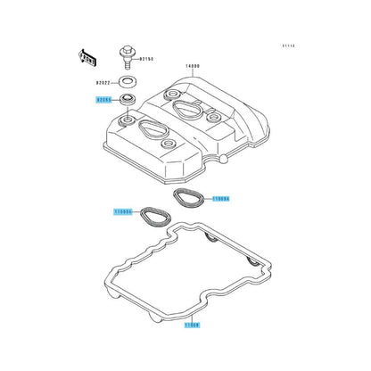 KAWASAKI NINJA 250R EX250 '86-90 '92-07 Genuine Cylinder Head Cover Gasket Set