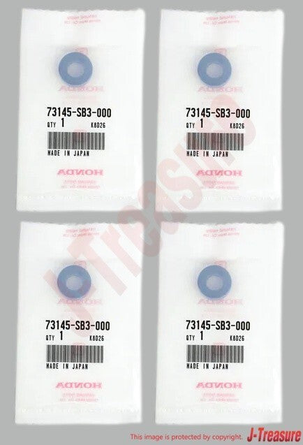 HONDA CIVIC EF# 84-91 Genuine Quarter Window Pin Seal 73145-SB3-000 4pcs Set OEM