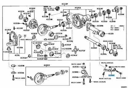 TOYOTA LAND CRUISER LEXUS LS470 FZJ100 Genuine Rear Housing Differential Support